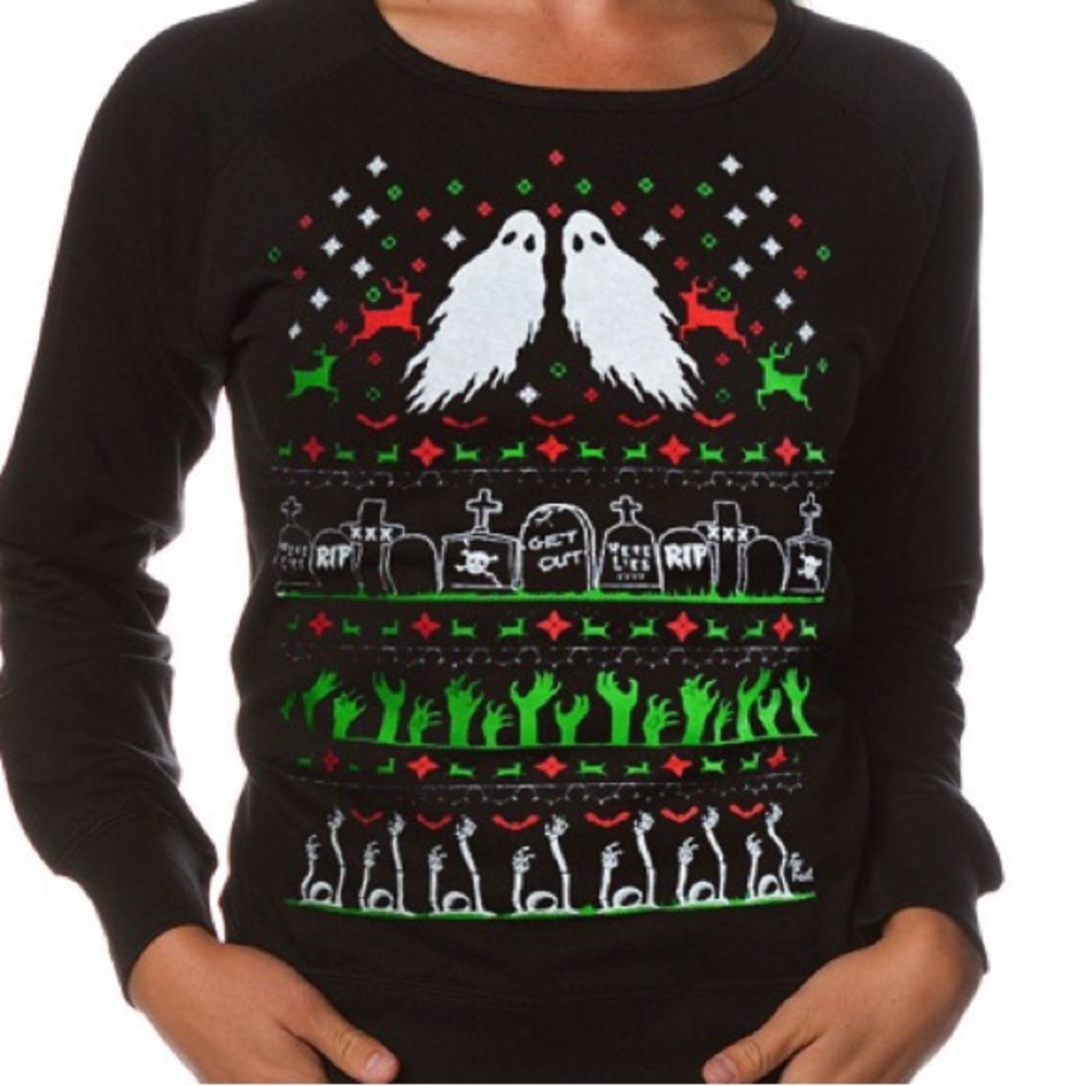 👏👏Black Halloween Ghost Sweater